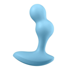 Голубой анальный вибростимулятор Deep Driver - 11,2 см. (Цвет: голубой)