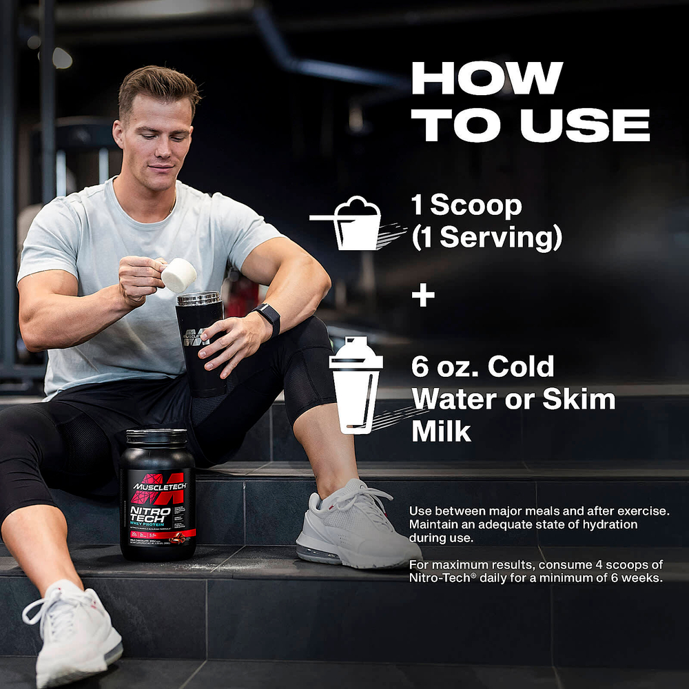 MuscleTech, Nitro-Tech ™ Whey Protein, молочный шоколад, 998 г (2,2 фунта)