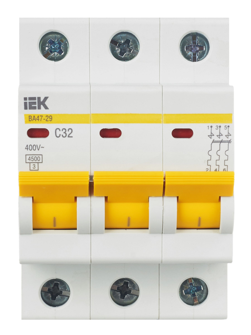 KARAT Автоматический выключатель ВА47-29 3P C 32А 4,5кА IEK