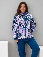 Олимпийка Офн-055Ц/петроль-цветочнаяфантазия