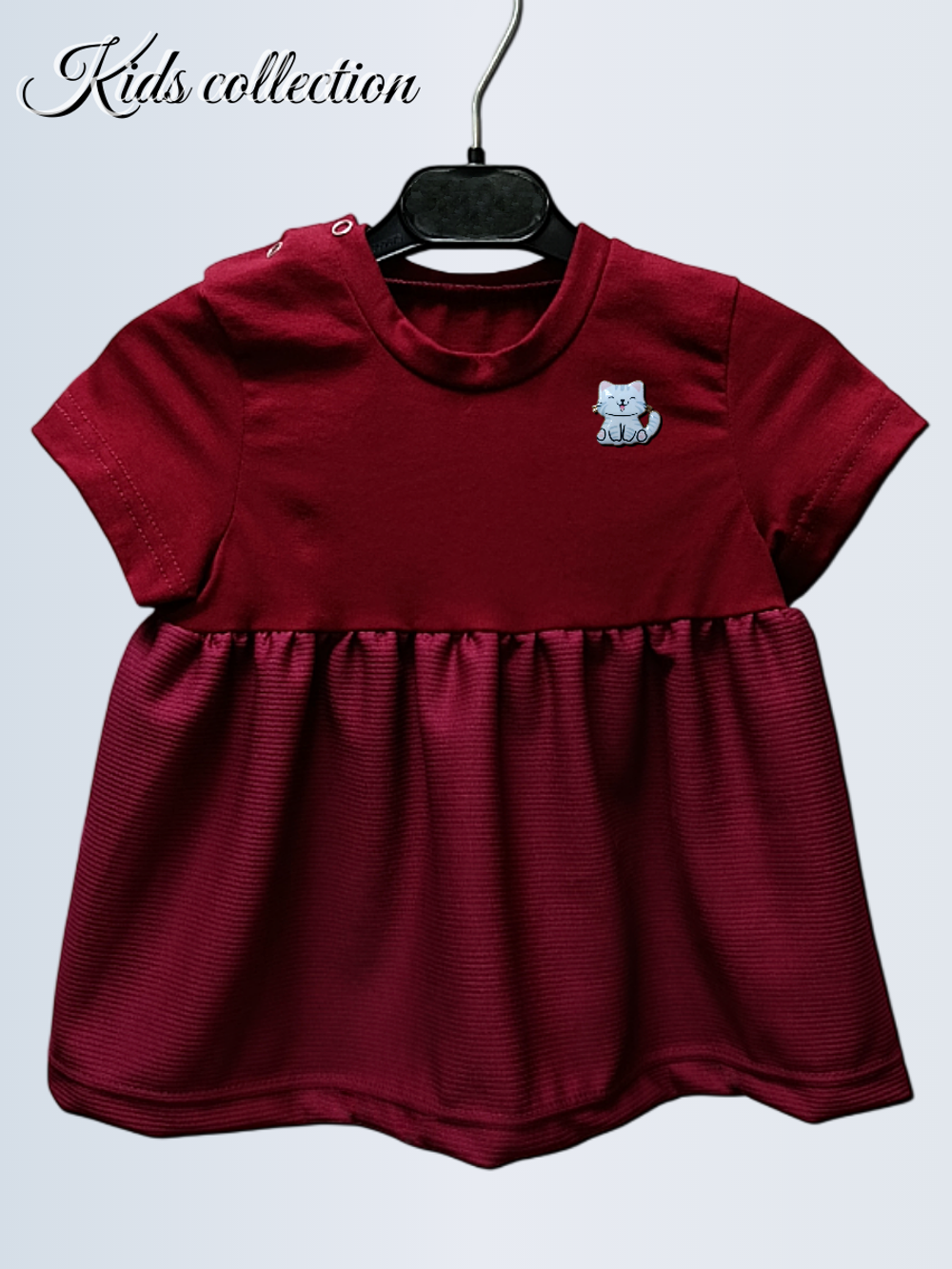 105693 Платье детское кулирка/вискоза бордовое (56-86)