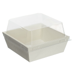 Контейнер бумажный Ant Box White с крышкой 350 мл 9- 9 (90x90x80) 1/750