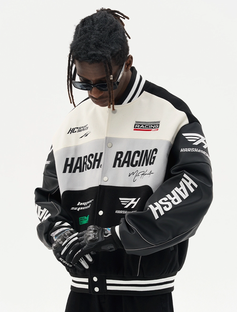 Бомбер HARSHandCRUEL "Racing" V2 Varsity Jacket