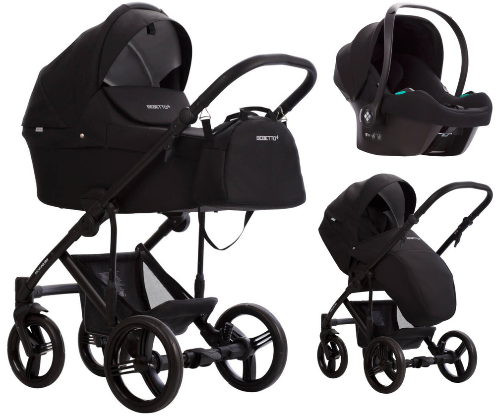 Детская коляска Bebetto Magnum Light 3 в 1 с автокреслом Avionaut Cosmo 05 черный