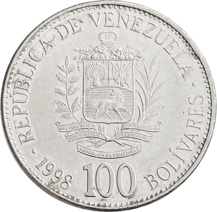 100 боливаров 1998 Венесуэла