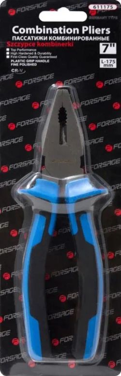 Плоскогубцы комбинированные 7''-175мм, в блистере Forsage F-611175