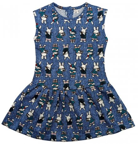 Платье 7072/18 зайки, джинс