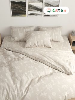 Постельное белье Milky Garden "Foggy Albion" семейное  Наволочка 50х70 см 2 шт  Простынь  240х215 см  Пододеяльник 145х215 см(2шт)