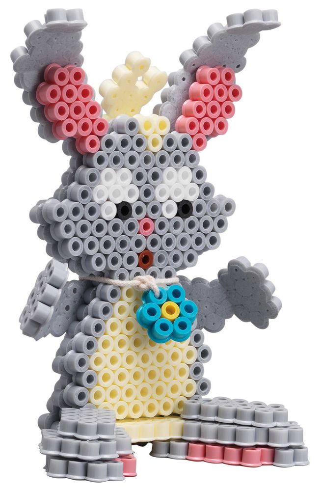 Hama Набор термомозаики Midi 2500 шт + 3D Заяц и лисичка (3247)