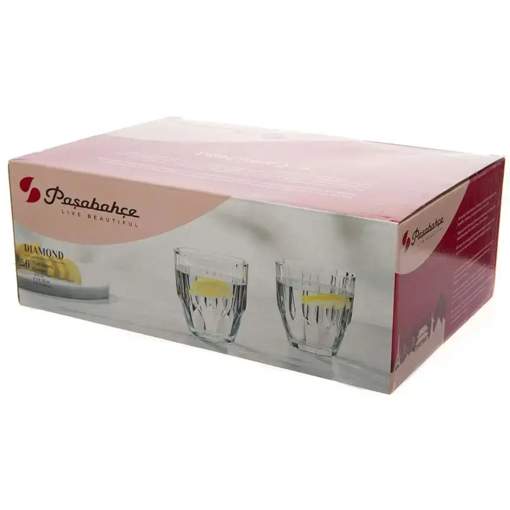 Набор стаканов 6шт 275мл «Даймонд» 52988B