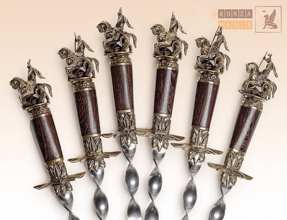 шампуры Георгий Победоносец в чехле