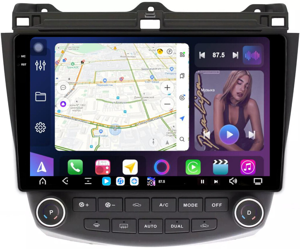 Магнитола для Honda Accord 7 2003-2008 - FarCar GX3222M монитор 10.36" 2K QLED на Android 14, TS20, 6+128Гб, CarPlay, 4G SIM-слот