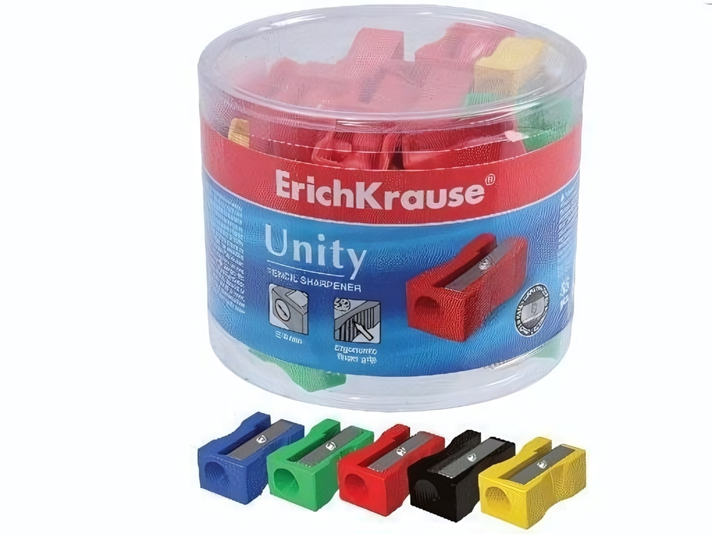 Точилка пластик. "UNITY"одно отверст. (Erich Krause)