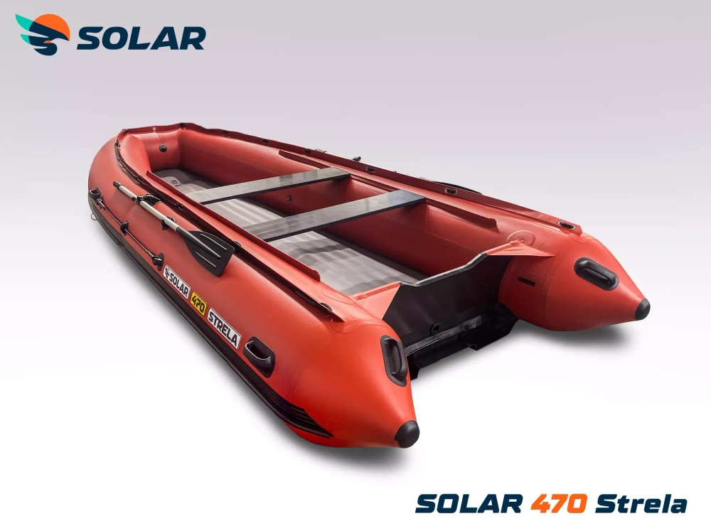Лодка надувная моторная solar-470 strela jet tunnel