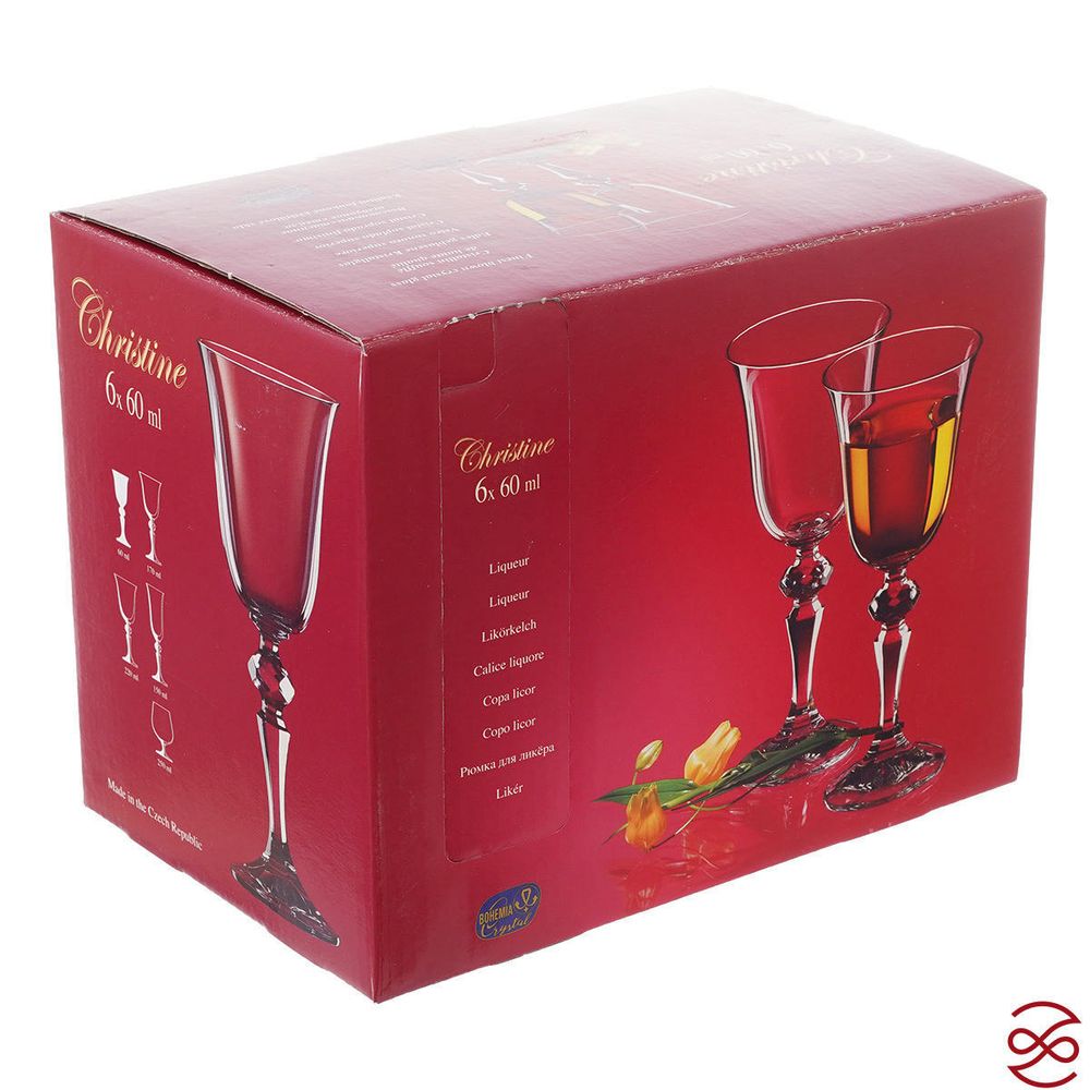 Набор рюмок Bohemia Кристина Панто V-D 60 мл(6 шт)