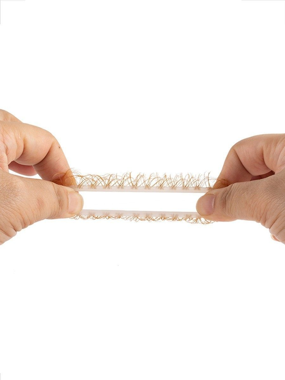 Эрекционное кольцо с бежевыми «ресничками» (Цвет: бежевый)