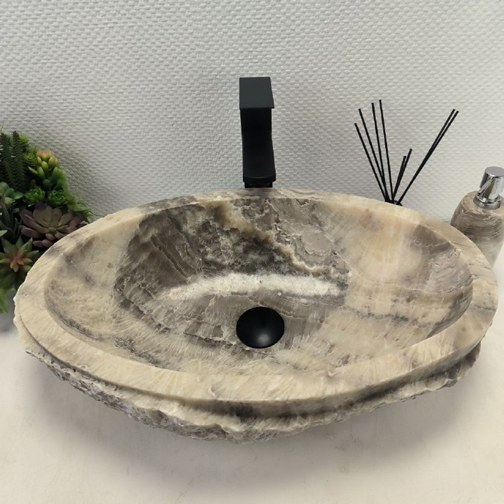 Раковина из оникса Oval Marmo Wave OO-62538 58*38*15 0103