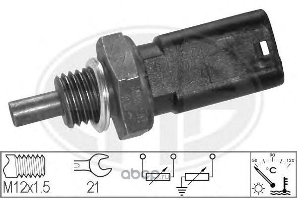 Датчик температуры тосола Renault Logan Megane /контакты треугольник/ (ERA)