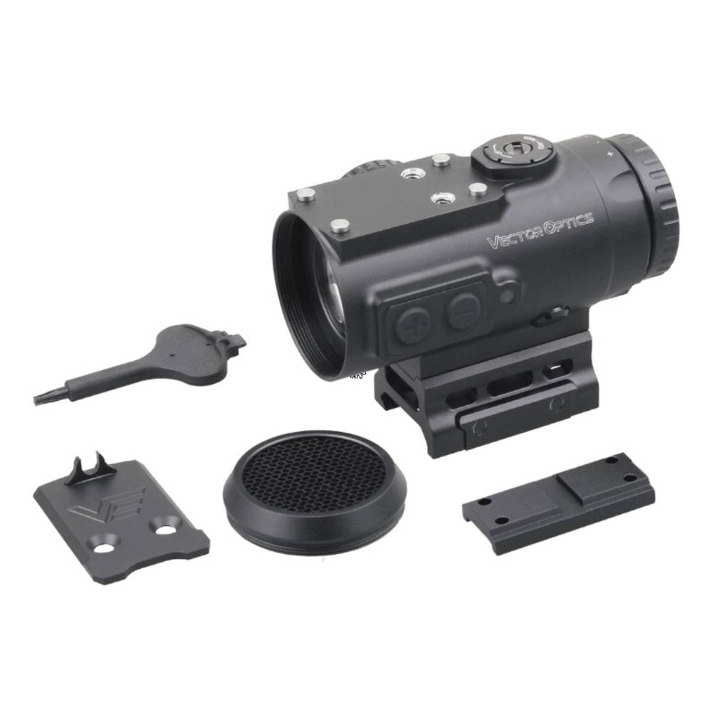 Призматический прицел Vector Optics Paragon 4x24 Micro Prism (закрытый, объектив 24мм, 1 МОА, метка баллистическая красная, picatinny/weaver, IP67)