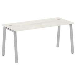 Metal System Стол письменный на А-образном м/к БА.СП-4 Дуб Наварра/Металл Серый 1600*720*750