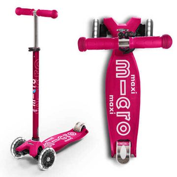 Самокат Maxi Micro Deluxe LED Pink
