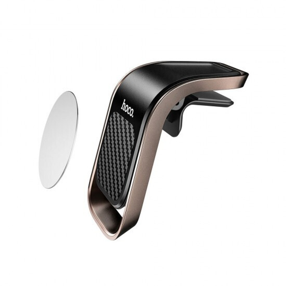 Держатель в авто на магните Hoco CA74 с креплением на решетку, 012145 Черный + серый