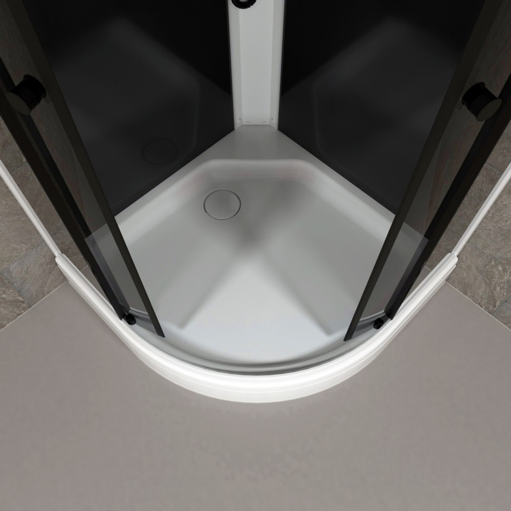 Душевая Кабина Грэй-Блэк 90*90 А