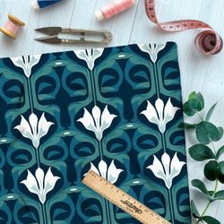 Ткань премиум интерлок романтическая фантазия