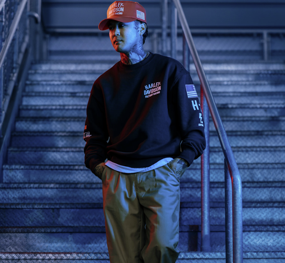 96371-26VX Лимитированная коллекция Harley-Davidson® Factory Racing Fast Johnnie Crewneck - свитшот