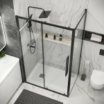 Душевой уголок Grossman Cosmo 120.K33.02.1080.21.00 100x80 стекло прозрачное/профиль черный матовый