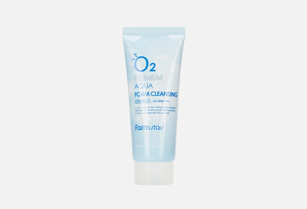Пенка для умывания Farm stay O2 premium aqua foam cleansing, 100мл