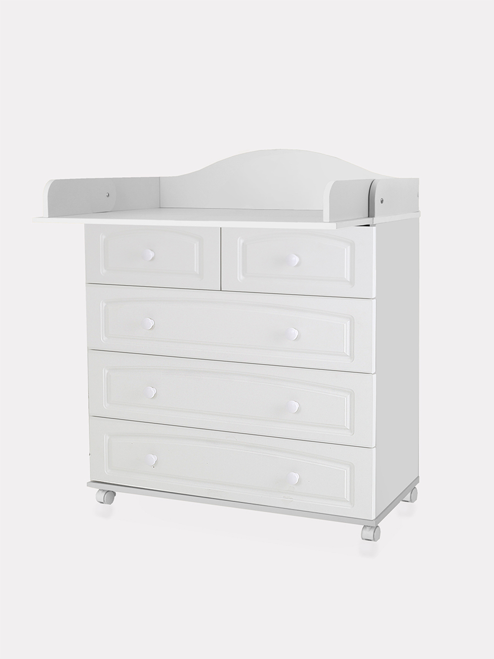 Комод "Ричард" 5 ящ. (арт.65) МДФ 800/5 (белый)