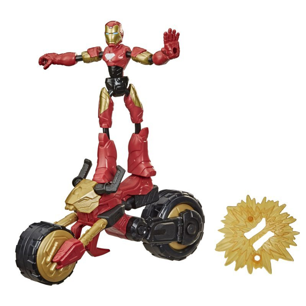 Avengers Bend and Flex F0244  - Автомобиль Мотоцикл 2 в 1 + Фигурка Железного человека 15 см
