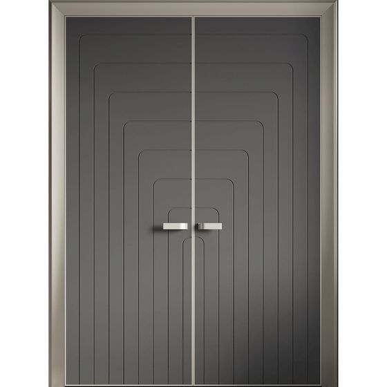 Двустворчатая распашная дверь эмаль Profil Doors 10PA графит глухая