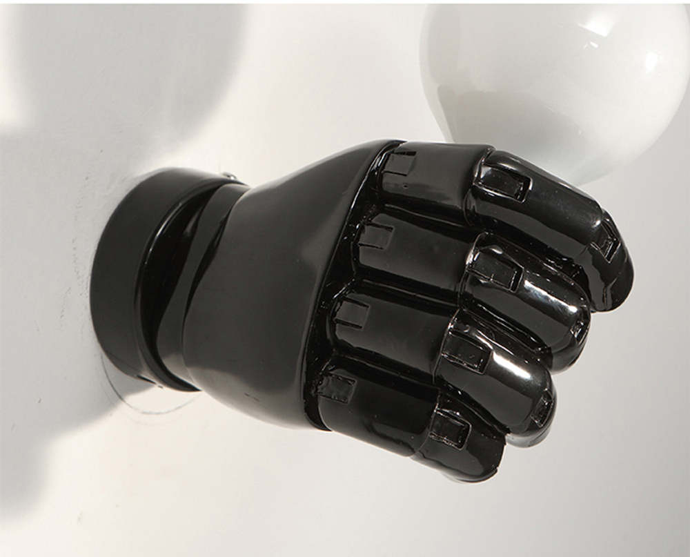 Wall design lamp Hand  (Black)