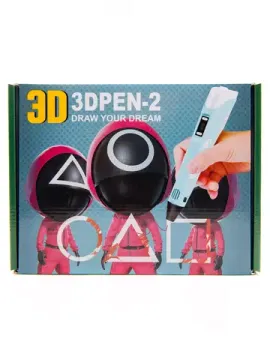 3Д Pen-2 ручка " Игра в кальмара "  с набором пластика и трафаретами