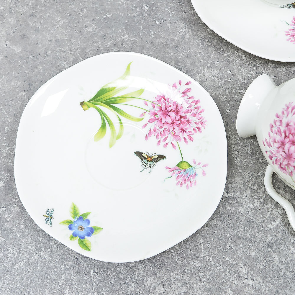 Чайный набор 12 предметов 240мл "Flowers" 205-957, костяной фарфор