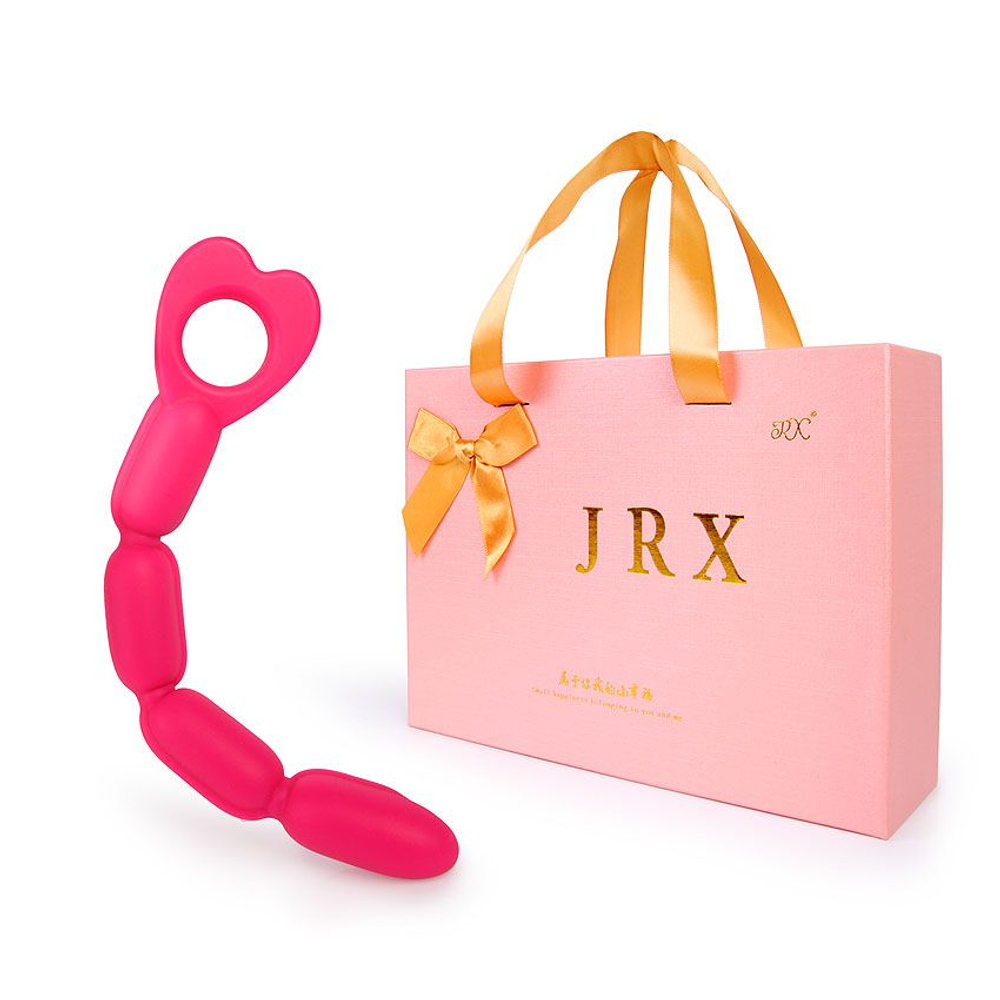 Ярко-розовый анальный вибратор-елочка с 10 режимами вибрации - 22,5 см. (Цвет: ярко-розовый)