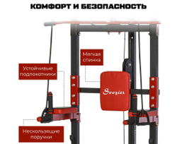 Турник-брусья, тяга сверху DFC HOMEGYM HOMCOM