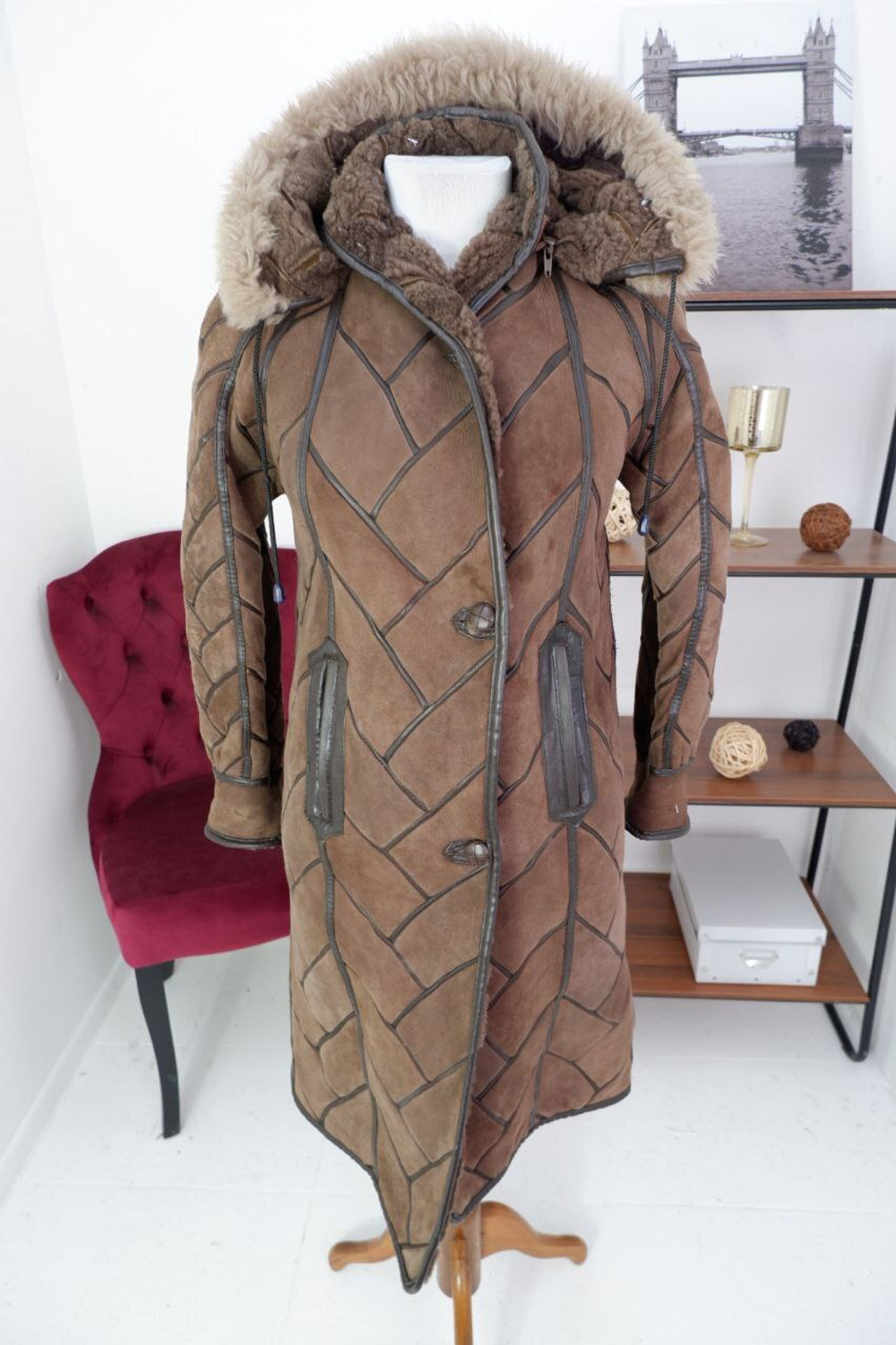 Дубленка кожаная 42-44 размер