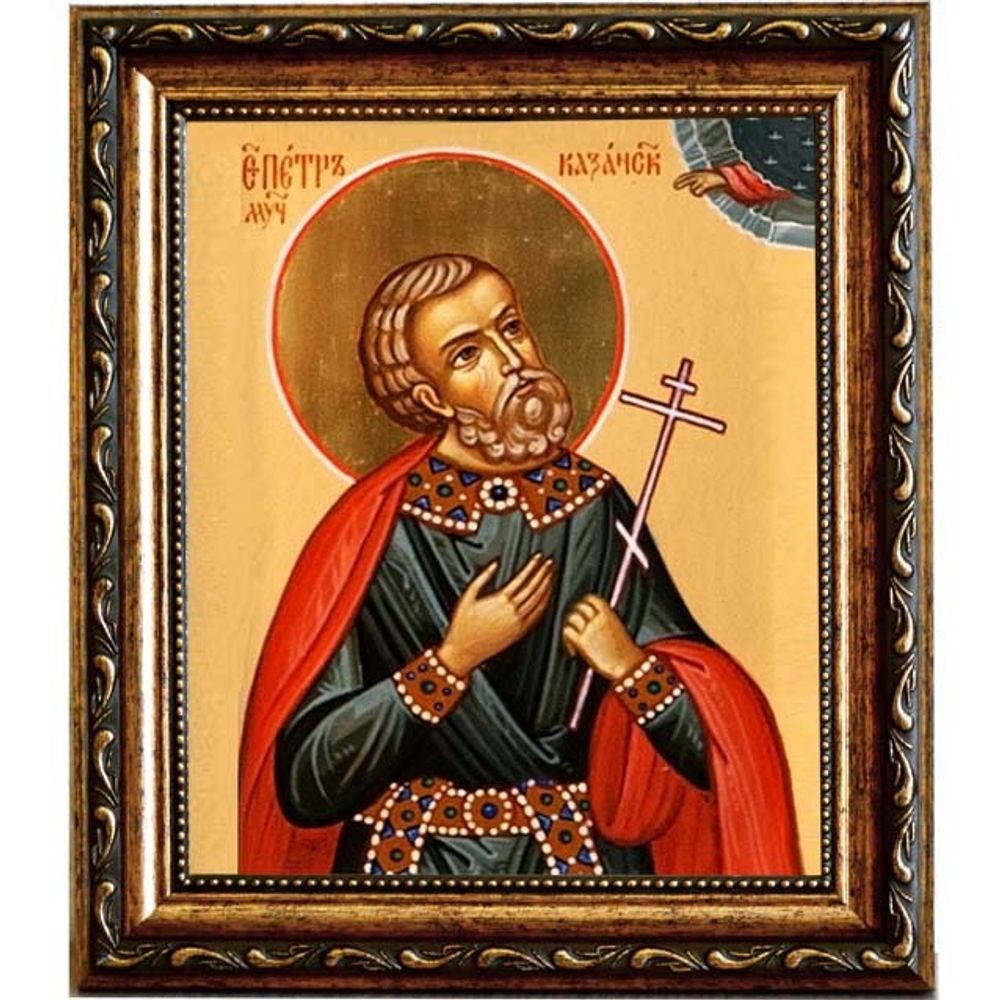 Петр Казанский мученик. Икона на холсте