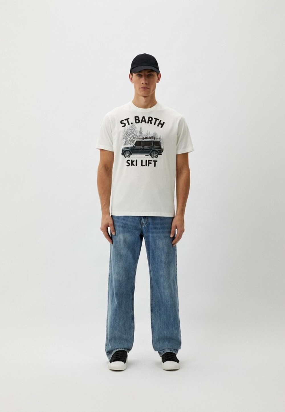 Футболка муж. Saint Barth SKI LIFT белый гелентваген