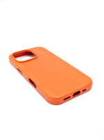 Кожаный чехол Leather Case iPhone 16 Pro Оранжевый