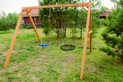 Деревянные качели с качелями гнездо 60 см