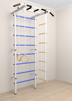 Шведская стенка Sv Pro 801 (Турник Pro/Канат/Kольца/Лестница)