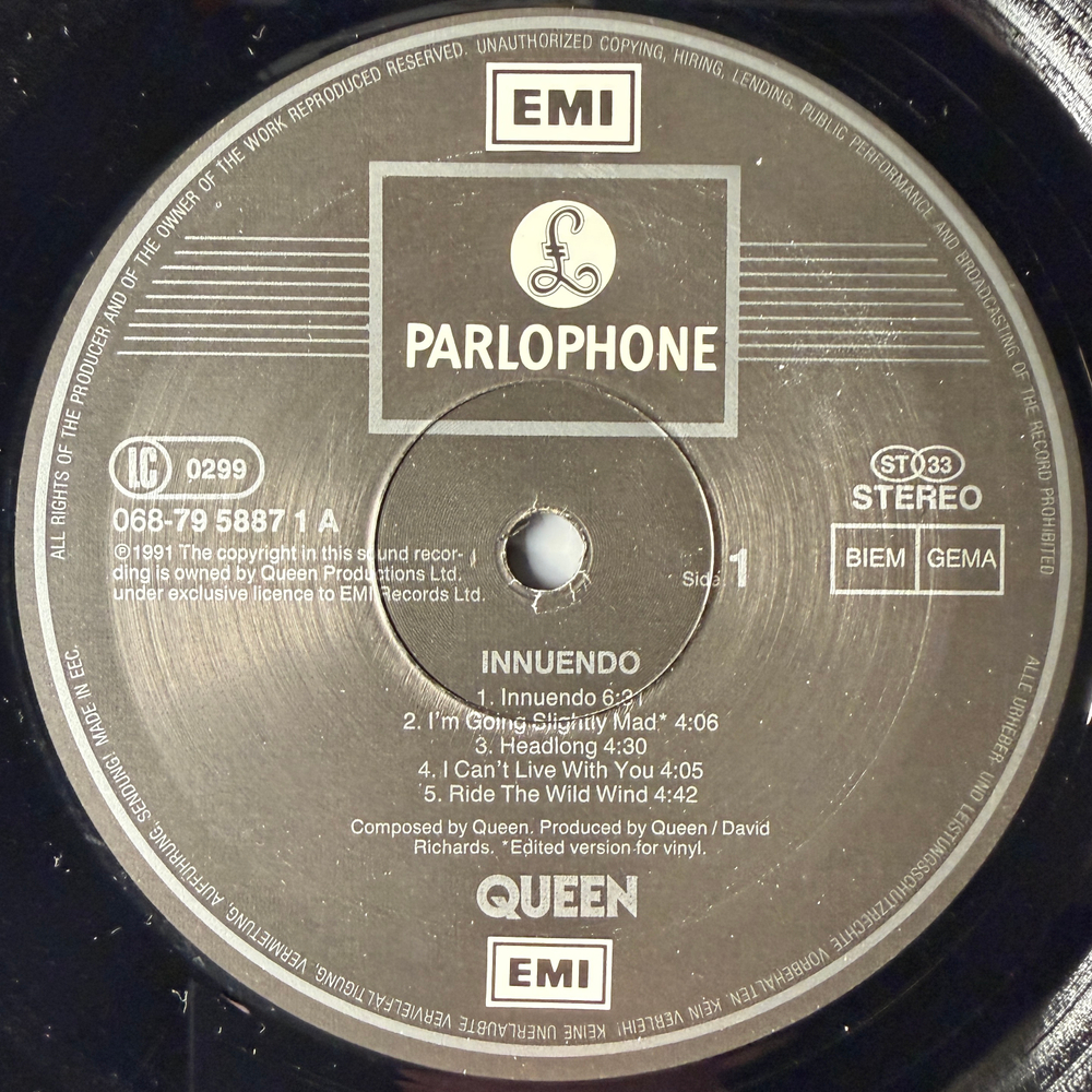 Queen ‎– Innuendo (Европа 1991г.)