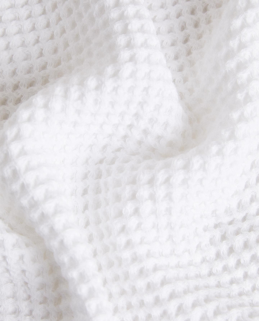 Zara Home - Хлопковое вафельное банное полотенце, белый, 30х50 см