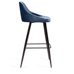Стул барный Douglas ромб, бархат синий 29