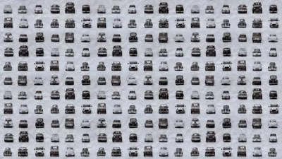 Цифровое панно ID Wall RETRO CARS MINI BLACK&WHITE