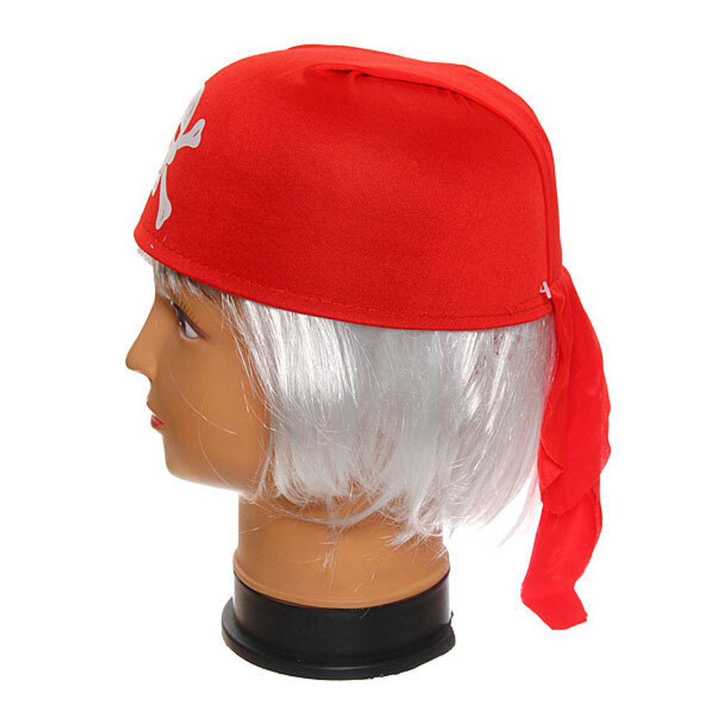 Шляпа-бандана карнавальная «Пират» красная